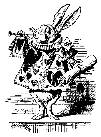 Das Weiße Kaninchen als Herold